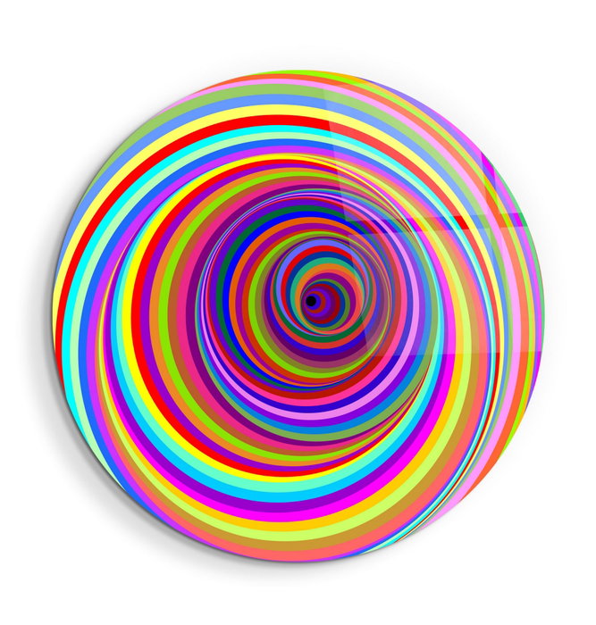 Wallity Cuadro Decorativo de Vidrio Templado Multicolor 80 x 80 cm